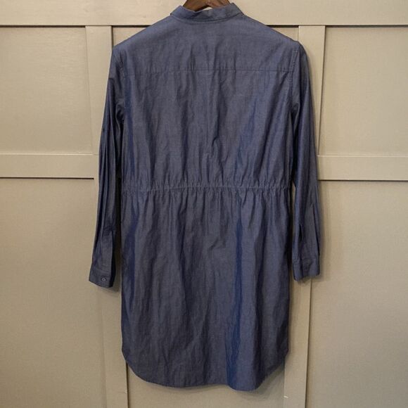 Atm Anthony Thomas Melillo Parka Drawstring Chambray Shirtdress Blue Size Small - Picture 9 of 12